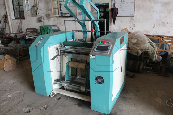High Efficiency  Cling Film Making Machine / Plastic Film Slitting Equipment With Roll Materials